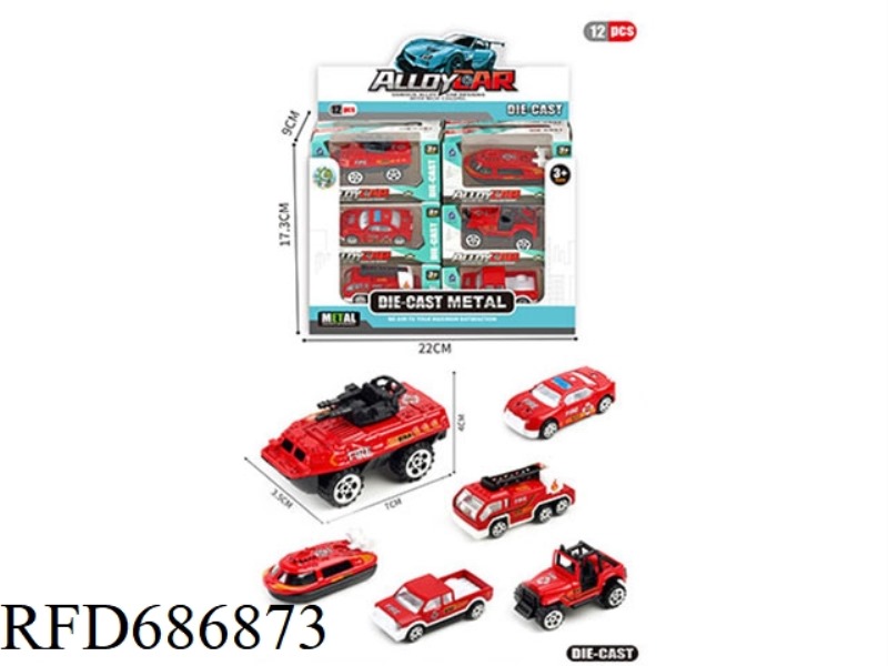 12 SMALL ALLOY CARS/DISPLAY BOX