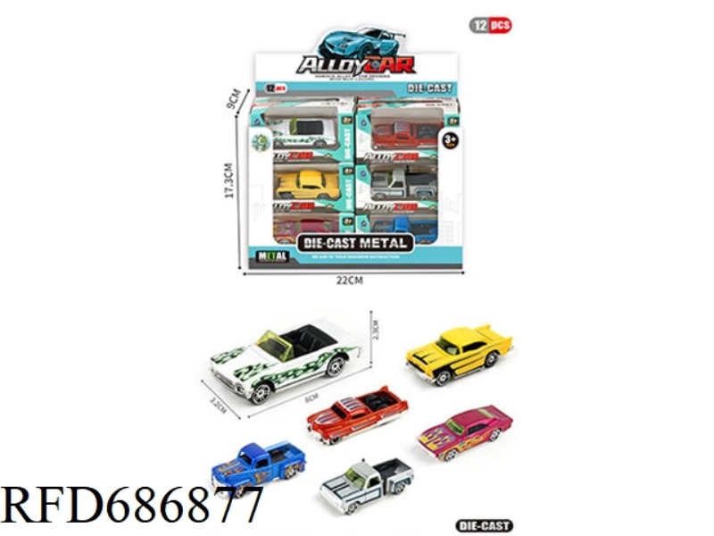 12 SMALL ALLOY CARS/DISPLAY BOX