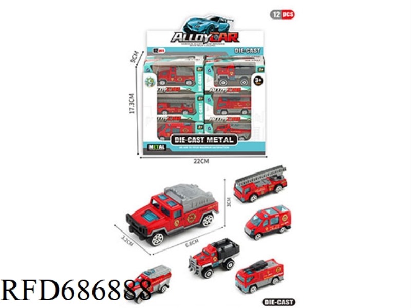 12 SMALL ALLOY CARS/DISPLAY BOX