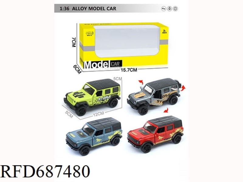 1: 36 ALLOY CAR MODEL 3 DOOR OPENING REBOUND OFF-ROAD VEHICLE