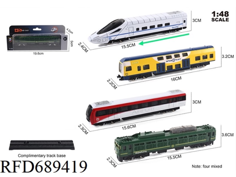 THE 1:48 DIE-CAST ZINC ALLOY TRAIN SERIES (CHINA'S HARMONY HIGH-SPEED TRAIN/SWISS DOUBLE-DECKER TRAI