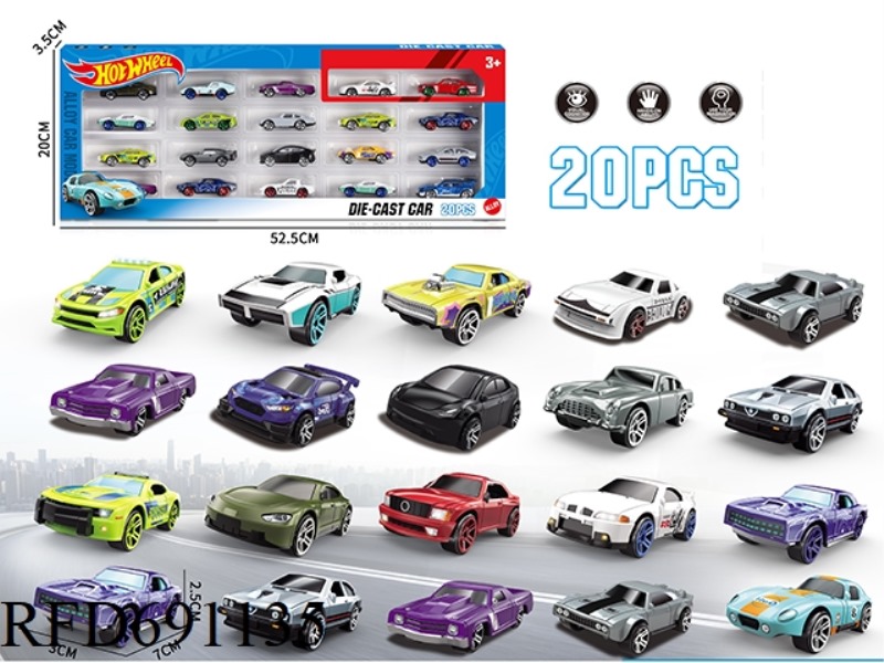 1: 64 WIND AND FIRE WHEELS, 20 SLIDING ALLOY CARS