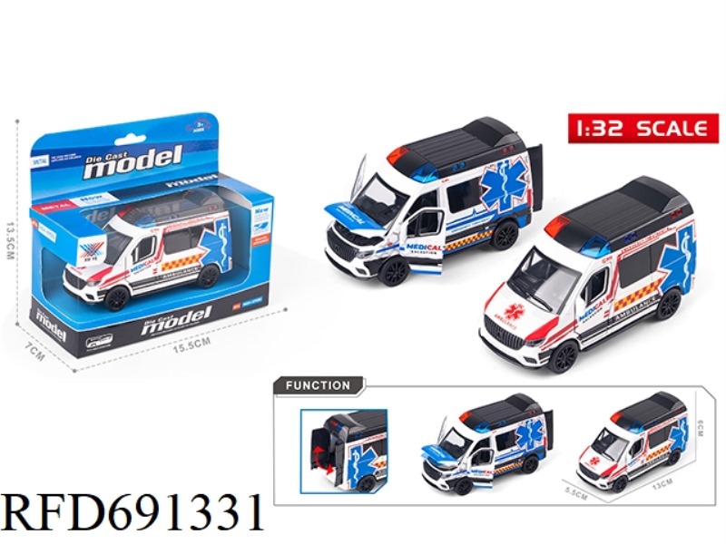 1:32 ALLOY AMBULANCE RECOIL FOUR-DOOR