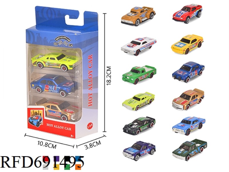 1: 64 ALLOY CAR 3PCS