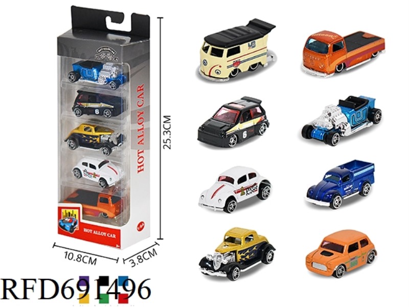 1: 64 ALLOY CAR 5PCS