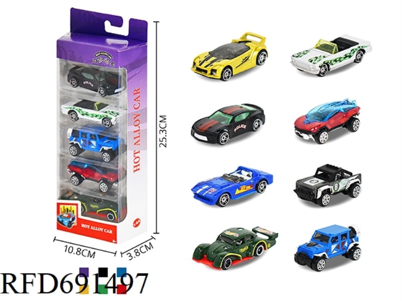 1: 64 ALLOY CAR 5PCS