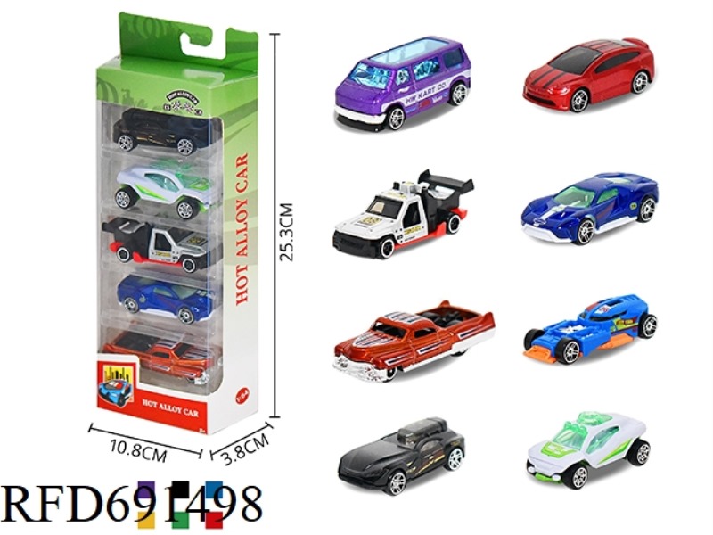 1: 64 ALLOY CAR 5PCS