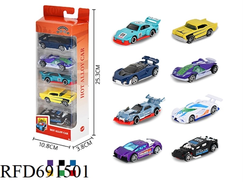 1: 64 ALLOY CAR 5PCS