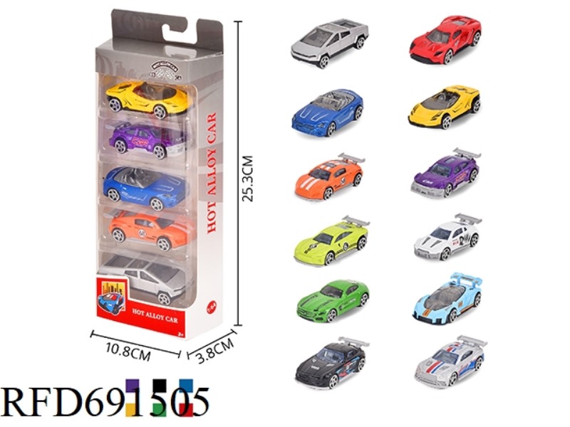 1: 64 ALLOY CAR 5PCS