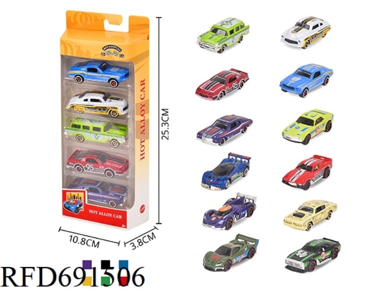 1: 64 ALLOY CAR 5PCS