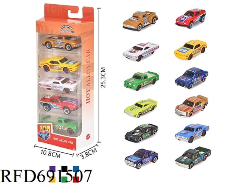 1: 64 ALLOY CAR 5PCS