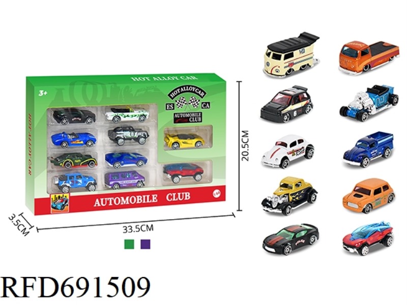 1: 64 ALLOY CAR 10PCS