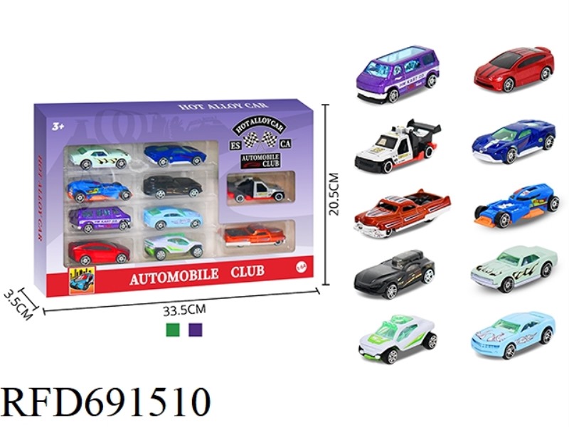 1: 64 ALLOY CAR 10PCS