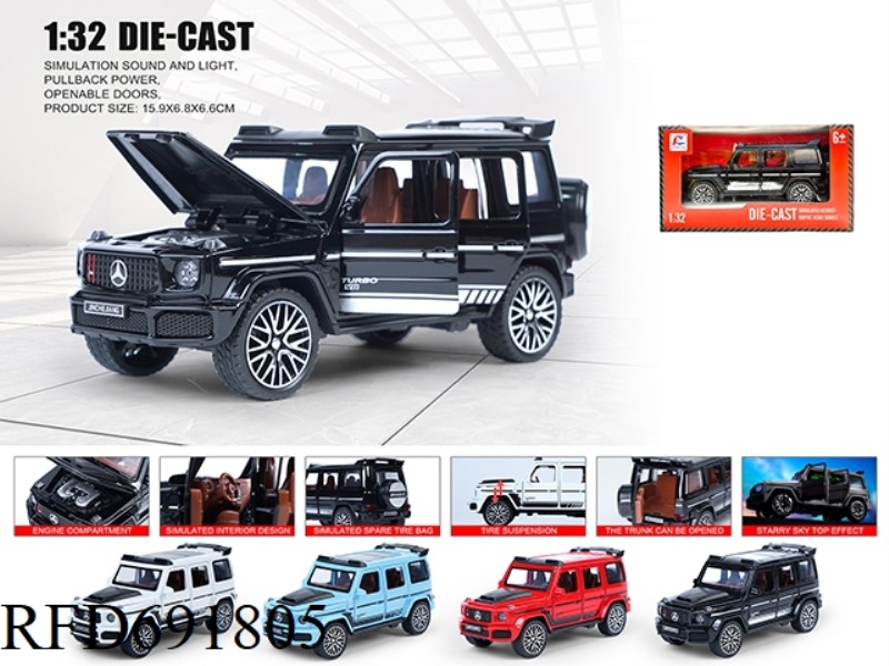 1: 32 GB MERCEDES BENZ G800 WITH STARLIGHT TOP ALLOY CAR
