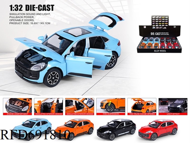 1: 32 PORSCHE MCLAREN MACAN ALLOY CAR