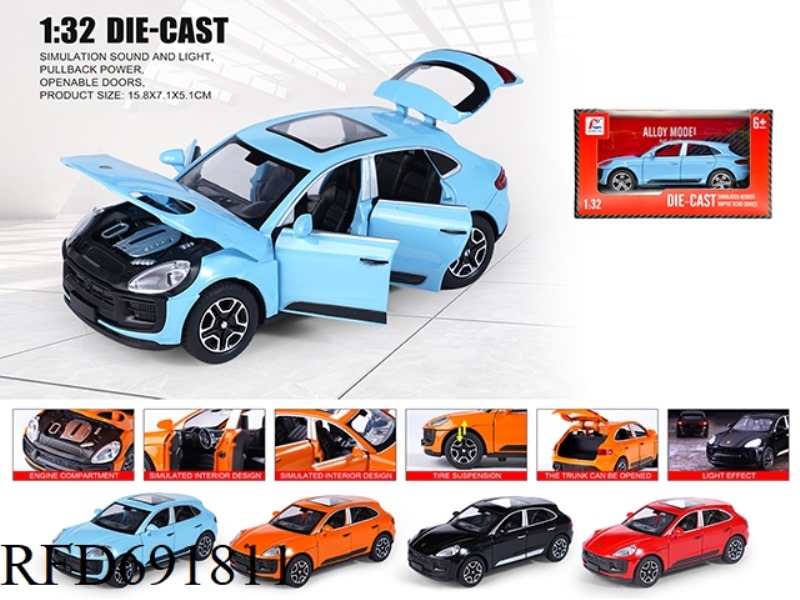 1: 32 PORSCHE MCLAREN MACAN ALLOY CAR