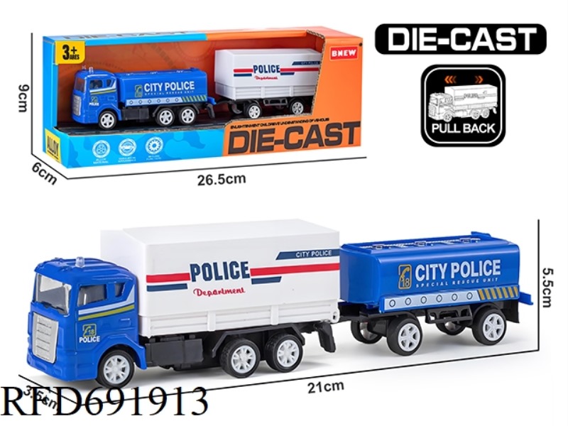 PULLBACK ALLOY POLICE CAR
