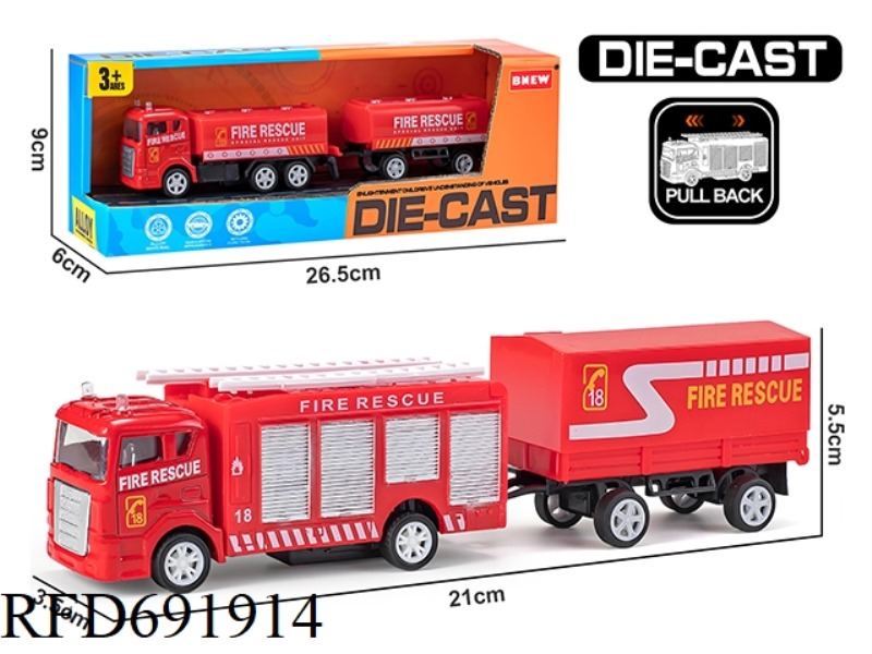 PULLBACK ALLOY FIRE TRUCK