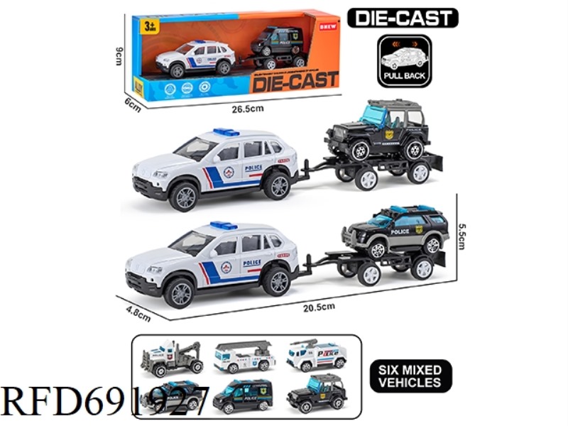 PULLBACK ALLOY POLICE CAR