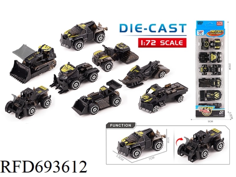1:64 XUYE EDITION HOT WHEELS BLACK GOLD CLASSIC ALLOY SCOOTER 6 PIECES