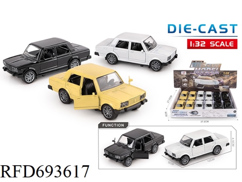 1:32 ALLOY CAR MODEL RUSSIAN LADA DOOR OPENING RETURN FORCE (12PCS)