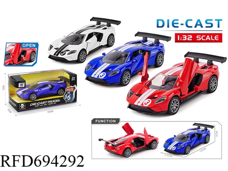 1:32 ALLOY CAR MODEL FORD GT DOOR OPENING RETURN FORCE