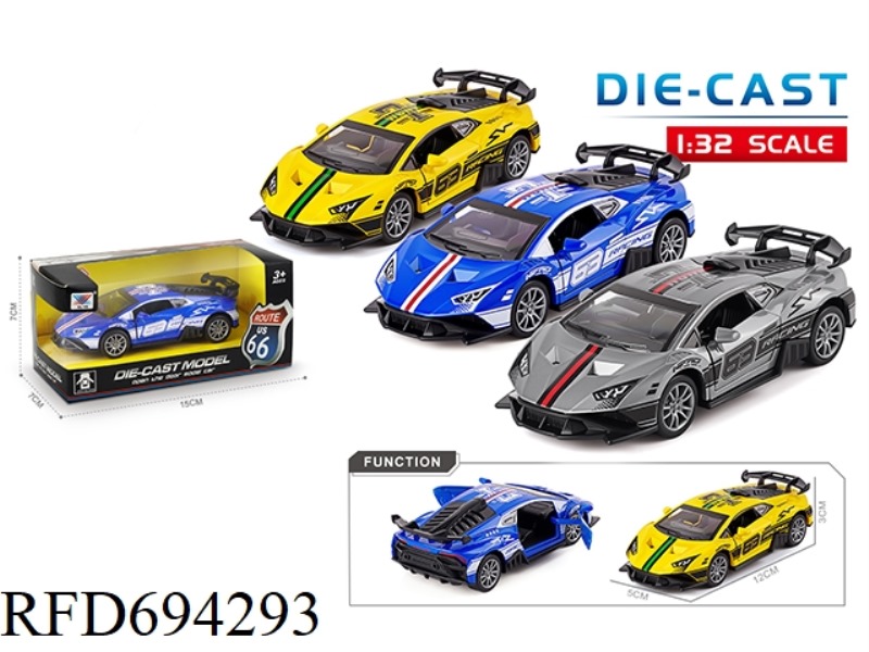 1:32 ALLOY CAR MODEL LAMBORGHINI DOOR OPENING REBOUND FORCE