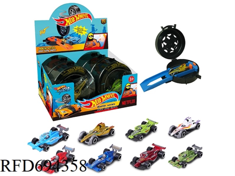 1:64 HOT WHEELS TIRE EJECTION TRACK F1 ALLOY RACING CAR (6PCS)