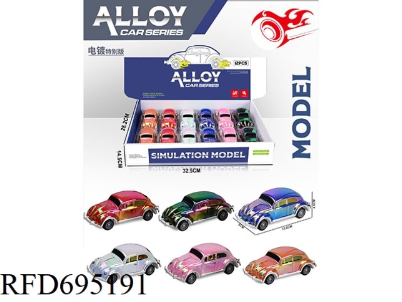 ALLOY REBOUND CAR 12 PCS/DISPLAY BOX