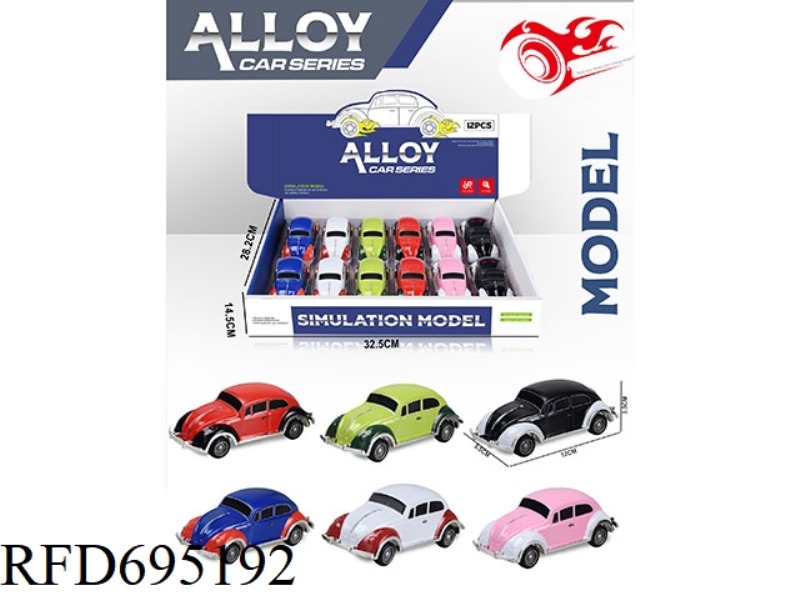 ALLOY REBOUND CAR 12 PCS/DISPLAY BOX