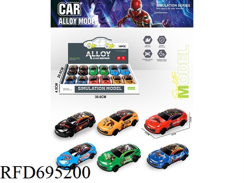 ALLOY RECOIL SPIDER-MAN 12 PCS/DISPLAY BOX