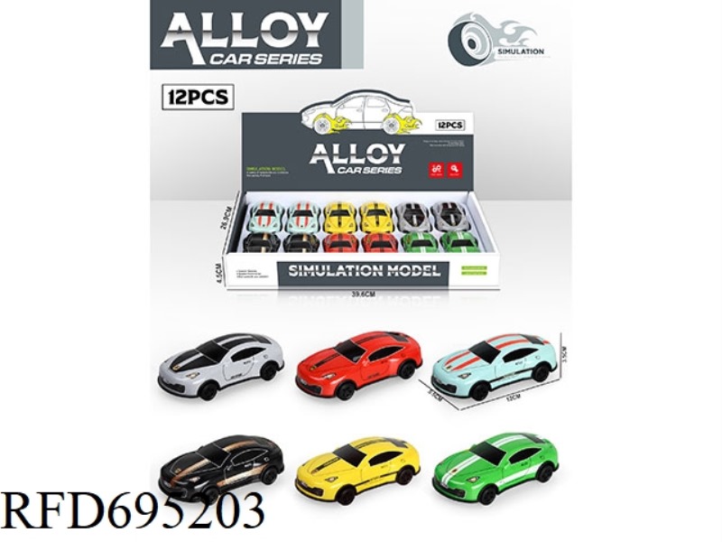 ALLOY REBOUND CAR 12 PCS/DISPLAY BOX