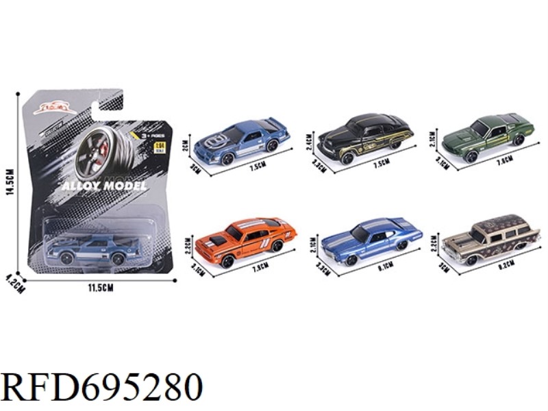 1:64 ALLOY CAR 6 MODELS MIXED