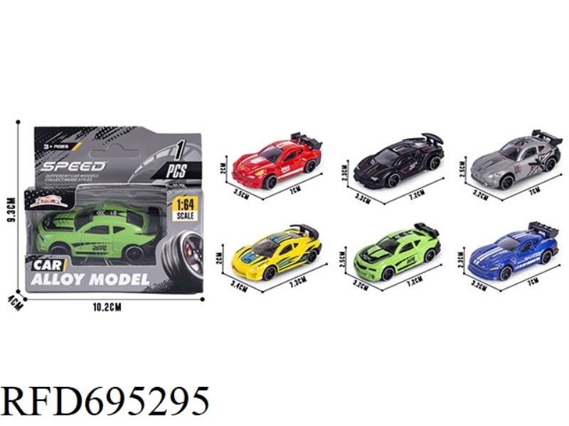 1:64 ALLOY CAR 6 MODELS MIXED
