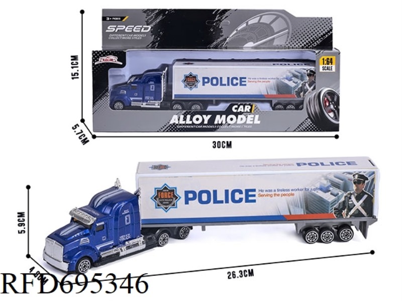 1:64 ALLOY POLICE CONTAINER TRUCK