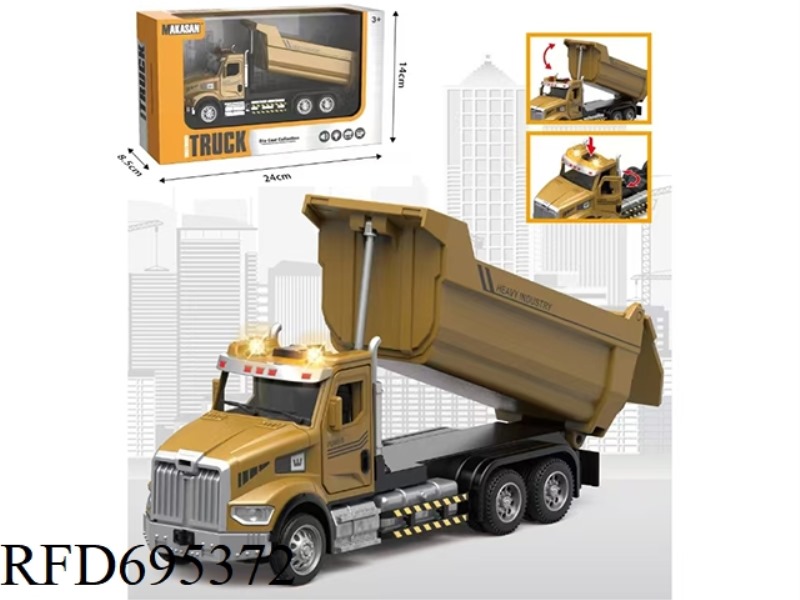 ALLOY REBOUND AMERICAN FRONT DUMP TRUCK (LIGHTS/MUSIC)