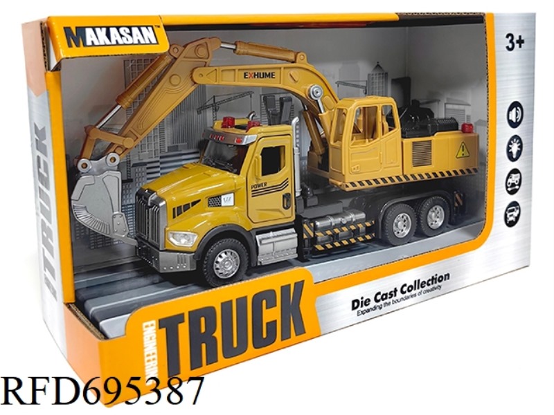 ALLOY REBOUND AMERICAN CAB EXCAVATOR (LIGHTS/MUSIC)
