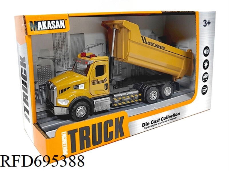 ALLOY REBOUND AMERICAN FRONT DUMP TRUCK (LIGHTS/MUSIC)