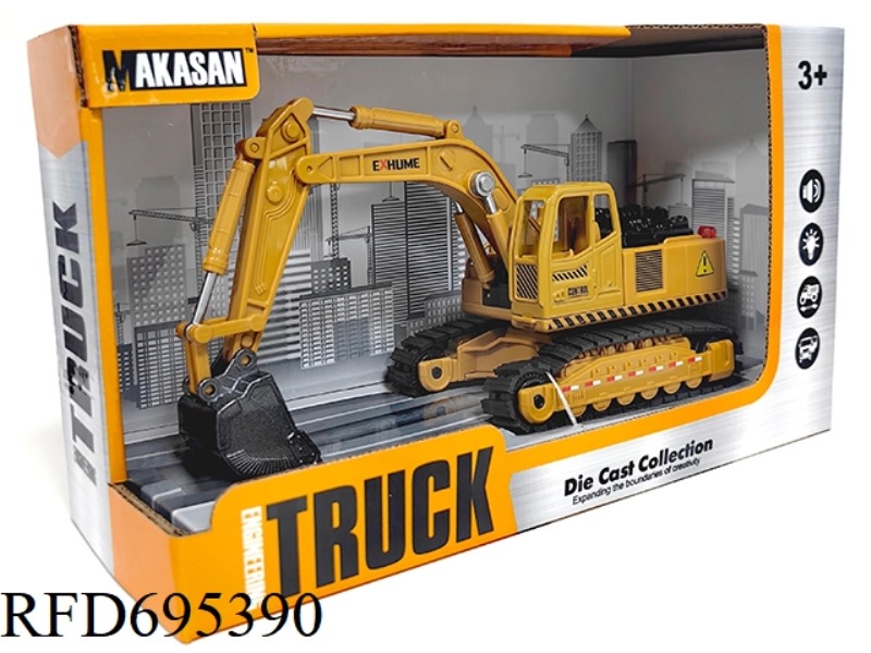 ALLOY SLIDING TRACK EXCAVATOR (LIGHTING/MUSIC)