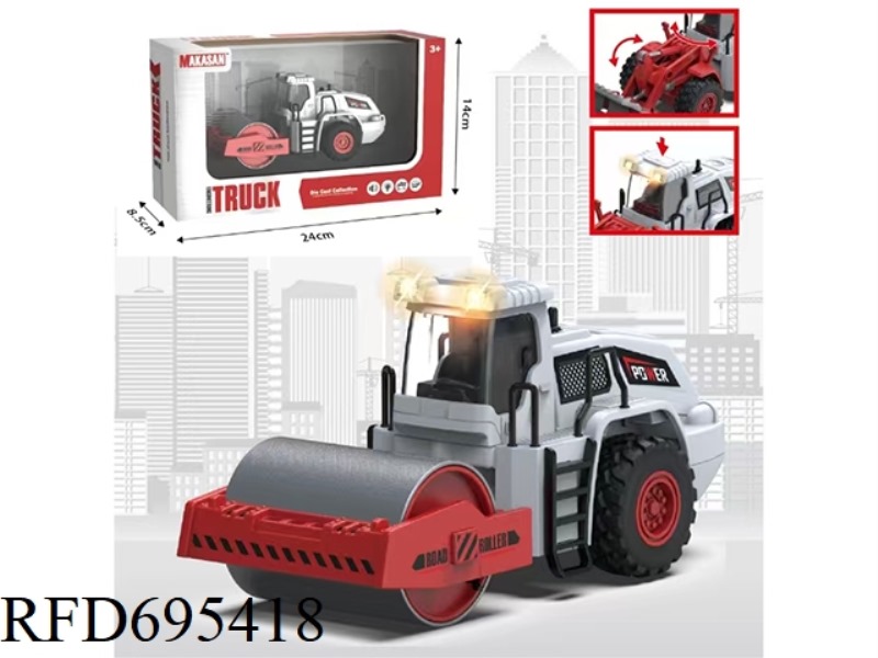 ALLOY INERTIAL ROAD ROLLER FORKLIFT (LIGHTING/MUSIC)