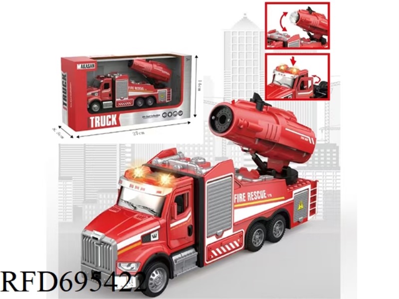 ALLOY REBOUND AMERICAN FRONT SPRAY CAR (LIGHTS/MUSIC/SPRAY)