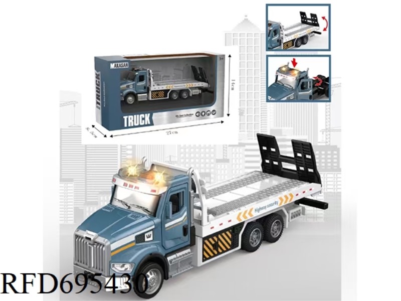 ALLOY REBOUND AMERICAN FLATBED TRUCK (LIGHTS/MUSIC)