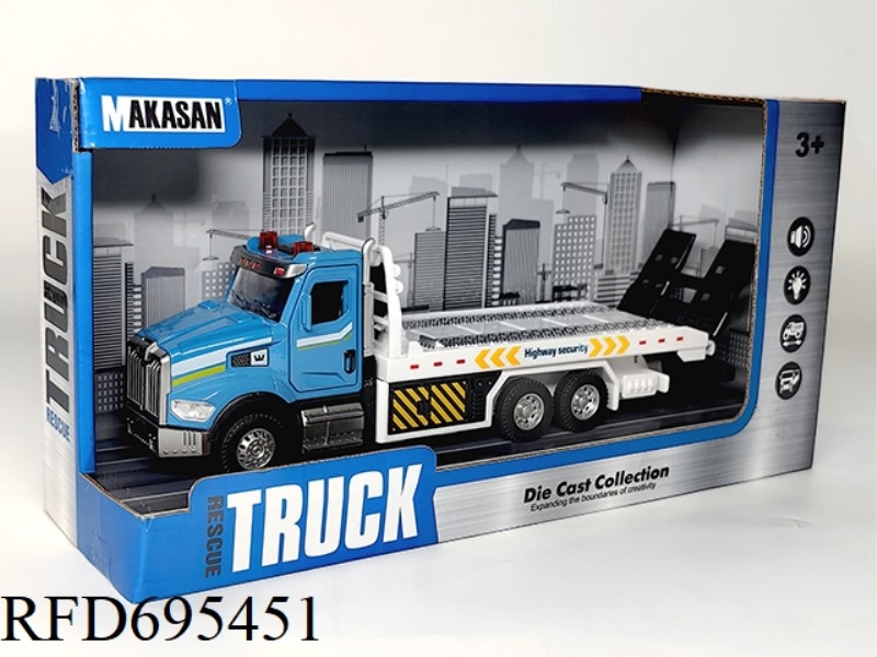 ALLOY REBOUND AMERICAN FLATBED TRUCK (LIGHTS/MUSIC)