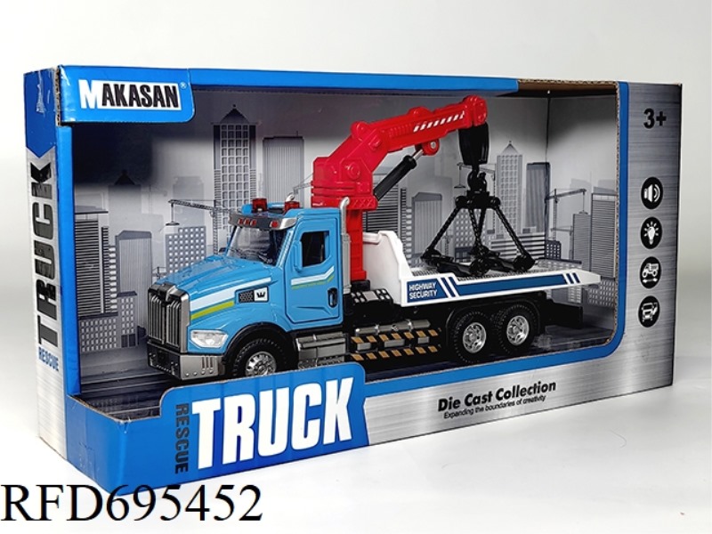 ALLOY REBOUND AMERICAN HEAD FLATBED CRANE (LIGHTING/MUSIC)