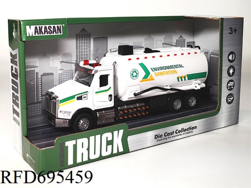 ALLOY REBOUND AMERICAN HEAD WATER TANKER (LIGHTS/MUSIC)