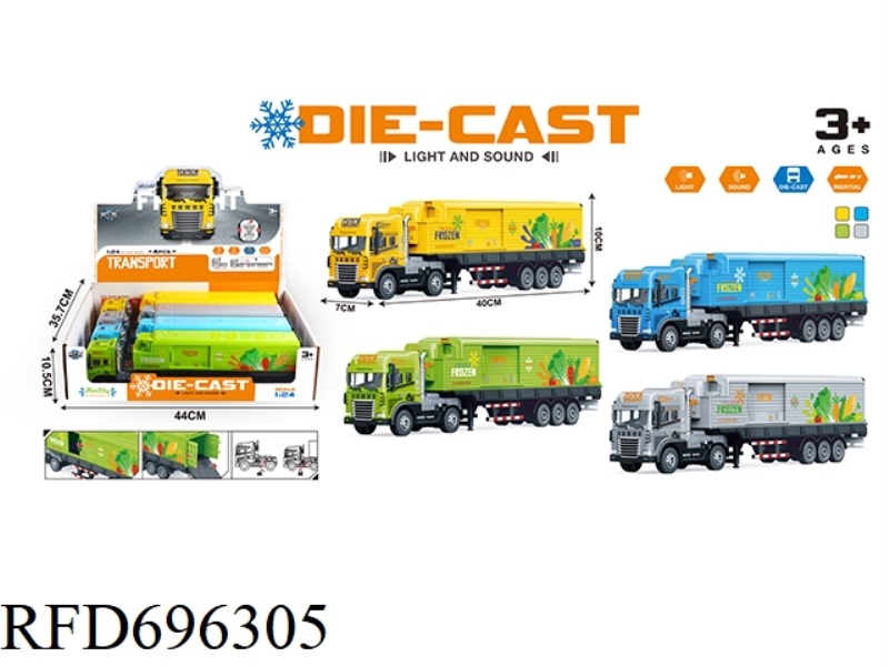 INERTIAL ALLOY COLD CHAIN CAR WITH LIGHTING AND SOUND (INCLUDING 3 AG13 BATTERIES)