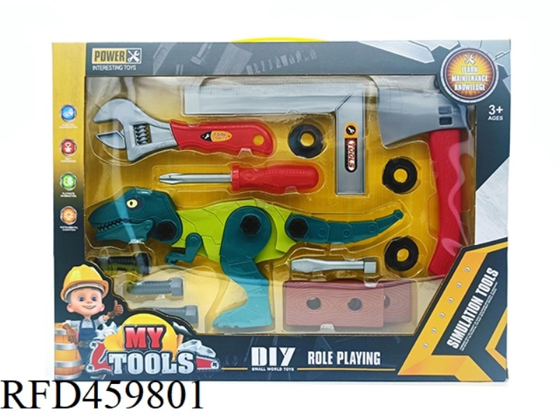 WINDOW BOX DINOSAUR TOOL SET 14PCS