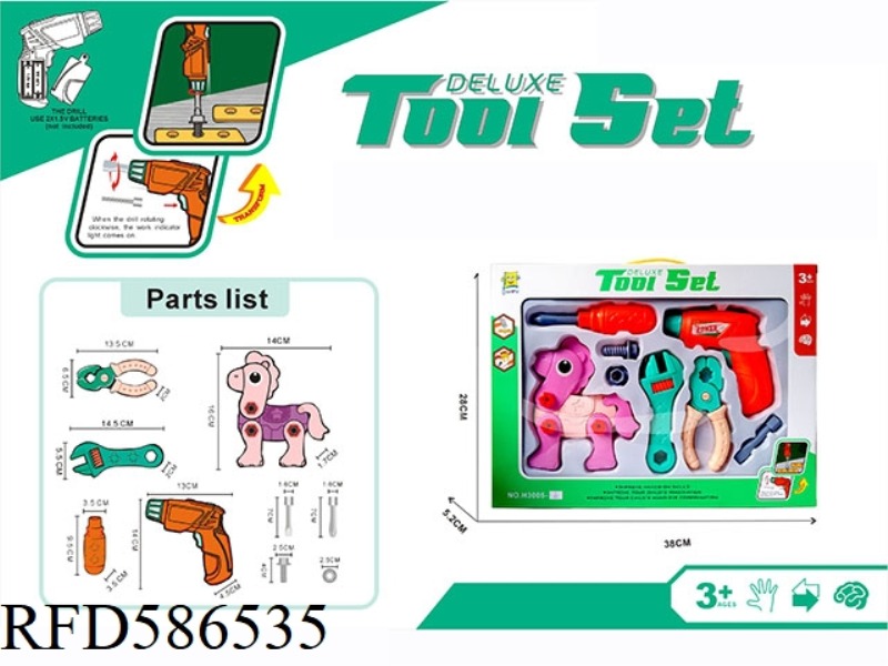 DRILL TOOL + DISASSEMBLING DINOSAUR SET