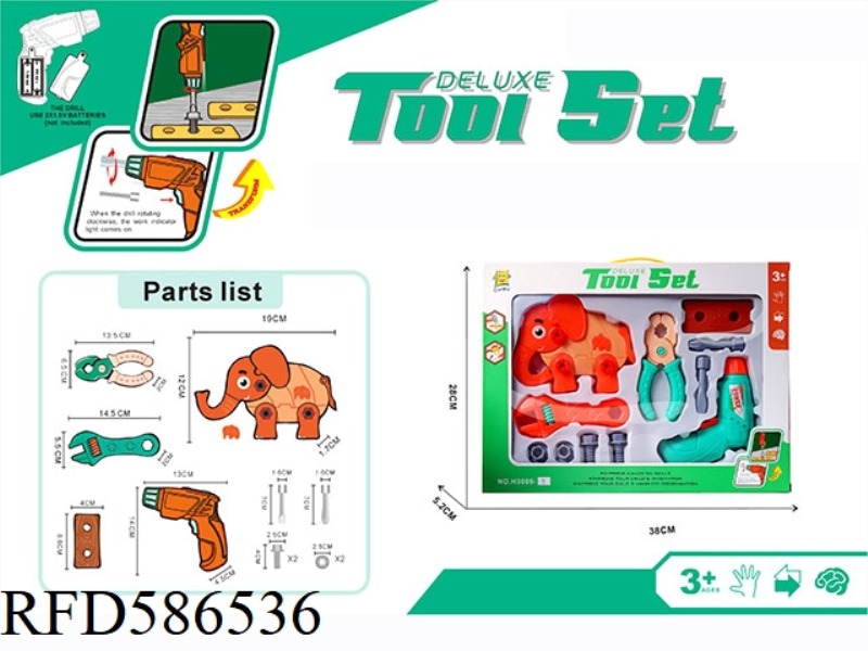 DRILL TOOL + DISASSEMBLING DINOSAUR SET
