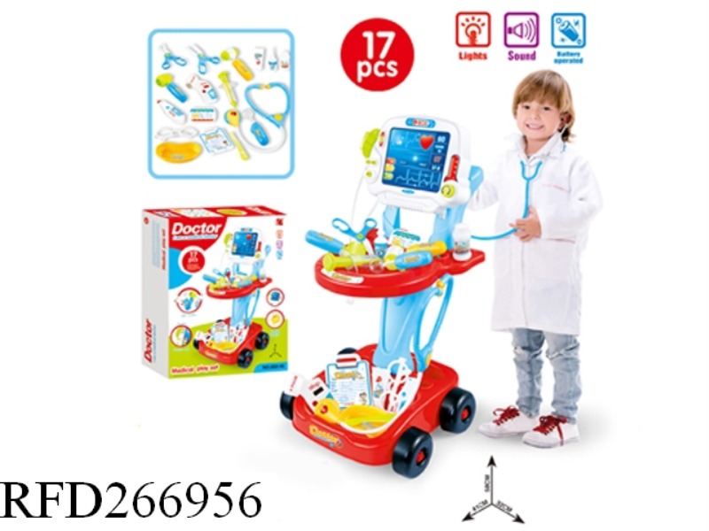 DOCTOR CART SET WITH LIGHT AND SOUND(17PCS)